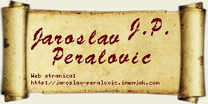 Jaroslav Peralović vizit kartica